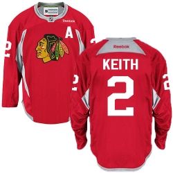 Duncan Keith Reebok Chicago Blackhawks Authentic Red Practice NHL Jersey