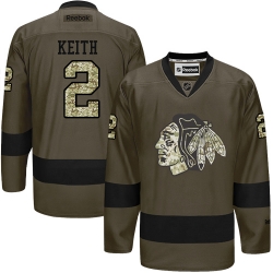 Duncan Keith Reebok Chicago Blackhawks Premier Green Salute to Service NHL Jersey