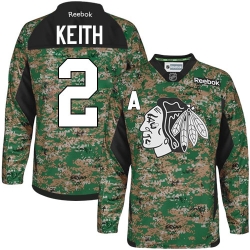 Duncan Keith Youth Reebok Chicago Blackhawks Authentic Camo Veterans Day Practice NHL Jersey