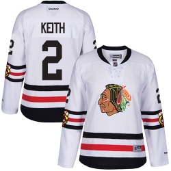 Duncan Keith Women's Reebok Chicago Blackhawks Authentic White 2017 Winter Classic NHL Jersey