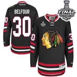 ED Belfour Reebok Chicago Blackhawks Authentic Black 2014 Stadium Series 2015 Stanley Cup Patch NHL Jersey