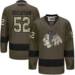 Erik Gustafsson Reebok Chicago Blackhawks Premier Green Salute to Service NHL Jersey