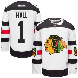 Glenn Hall Reebok Chicago Blackhawks Authentic White 2016 Stadium Series NHL Jersey