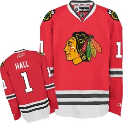Glenn Hall Reebok Chicago Blackhawks Authentic Red Home NHL Jersey