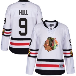 Bobby Hull Women's Reebok Chicago Blackhawks Premier White 2015 Winter Classic NHL Jersey