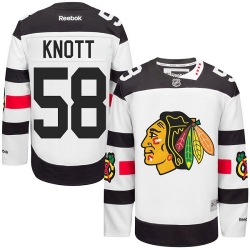 Graham Knott Reebok Chicago Blackhawks Premier White 2016 Stadium Series NHL Jersey