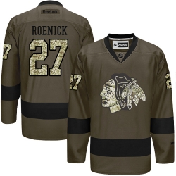 Jeremy Roenick Reebok Chicago Blackhawks Authentic Green Salute to Service NHL Jersey