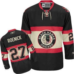 Jeremy Roenick Reebok Chicago Blackhawks Authentic Black New Third NHL Jersey
