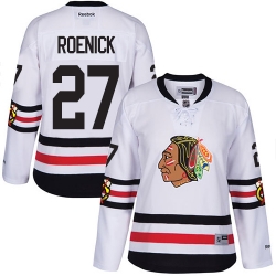 Jeremy Roenick Women's Reebok Chicago Blackhawks Premier White 2017 Winter Classic NHL Jersey
