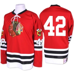 Joakim Nordstrom Mitchell and Ness Chicago Blackhawks Premier Red 1960-61 Throwback NHL Jersey