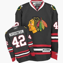 Joakim Nordstrom Reebok Chicago Blackhawks Premier Black Third NHL Jersey