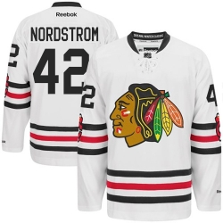 Joakim Nordstrom Reebok Chicago Blackhawks Premier White 2015 Winter Classic NHL Jersey