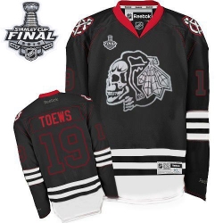 Jonathan Toews Reebok Chicago Blackhawks Authentic Black Ice New 2015 Stanley Cup Patch NHL Jersey