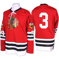 Keith Magnuson Mitchell and Ness Chicago Blackhawks Premier Red 1960-61 Throwback NHL Jersey