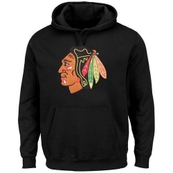 NHL Chicago Blackhawks Rinkside Black Big & Tall Primary Logo Pullover Hoodie