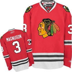 Keith Magnuson Reebok Chicago Blackhawks Premier Red Home NHL Jersey