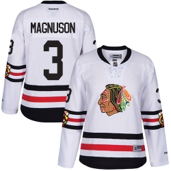 Keith Magnuson Reebok Chicago Blackhawks Authentic Black New Third 2015 Stanley Cup Patch NHL Jersey