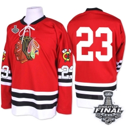 Kris Versteeg Mitchell and Ness Chicago Blackhawks Authentic Red 1960-61 Throwback 2015 Stanley Cup Patch NHL Jersey