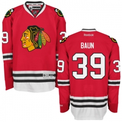 Kyle Baun Reebok Chicago Blackhawks Premier Red Home Jersey