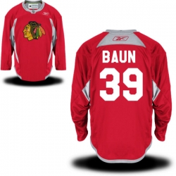 Kyle Baun Reebok Chicago Blackhawks Authentic Red Practice Jersey