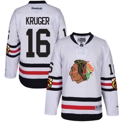 Marcus Kruger Reebok Chicago Blackhawks Authentic White 2015 Winter Classic NHL Jersey