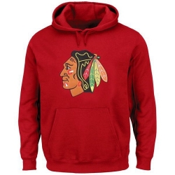 NHL Chicago Blackhawks Rinkside Red Big & Tall Primary Logo Pullover Hoodie