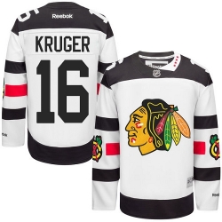 Marcus Kruger Reebok Chicago Blackhawks Authentic White 2016 Stadium Series NHL Jersey