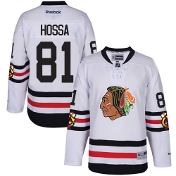 Marian Hossa Reebok Chicago Blackhawks Authentic White 2015 Winter Classic NHL Jersey