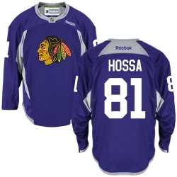 Marian Hossa Reebok Chicago Blackhawks Premier Purple Practice NHL Jersey