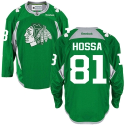 Marian Hossa Reebok Chicago Blackhawks Premier Green Practice NHL Jersey