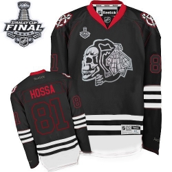 Marian Hossa Reebok Chicago Blackhawks Premier Black Ice New 2015 Stanley Cup Patch NHL Jersey