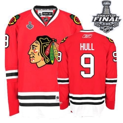 Bobby Hull Women's Reebok Chicago Blackhawks Authentic Red Home 2015 Stanley Cup Patch NHL Jersey