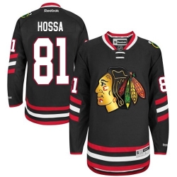 Marian Hossa Reebok Chicago Blackhawks Authentic Black 2014 Stadium Series NHL Jersey