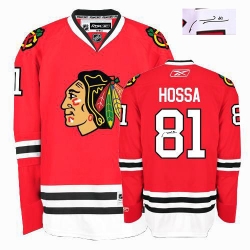 Marian Hossa Reebok Chicago Blackhawks Authentic Red Home Autographed NHL Jersey