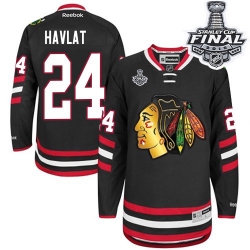Martin Havlat Reebok Chicago Blackhawks Premier Black 2014 Stadium Series 2015 Stanley Cup Patch NHL Jersey