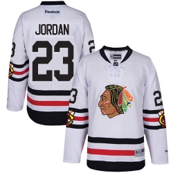 Michael Jordan Reebok Chicago Blackhawks Authentic White 2015 Winter Classic NHL Jersey