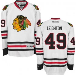 Michael Leighton Reebok Chicago Blackhawks Premier White Away Jersey