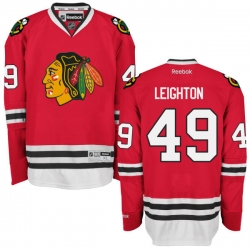 Michael Leighton Reebok Chicago Blackhawks Authentic Red Home Jersey