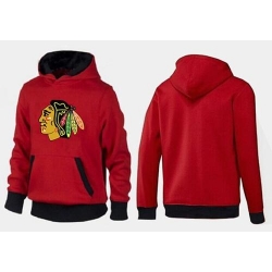 NHL Chicago Blackhawks Big & Tall Logo Pullover Hoodie - Red/Black