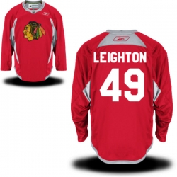 Michael Leighton Reebok Chicago Blackhawks Authentic Red Practice Jersey