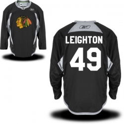 Michael Leighton Reebok Chicago Blackhawks Authentic Black Alternate Practice Jersey