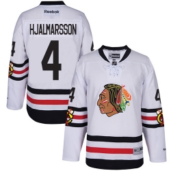 Niklas Hjalmarsson Reebok Chicago Blackhawks Premier White 2015 Winter Classic NHL Jersey