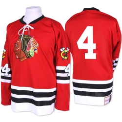 Niklas Hjalmarsson Mitchell and Ness Chicago Blackhawks Authentic Red 1960-61 Throwback NHL Jersey