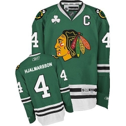 Niklas Hjalmarsson Reebok Chicago Blackhawks Premier Green NHL Jersey