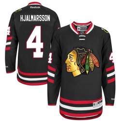 Niklas Hjalmarsson Reebok Chicago Blackhawks Authentic Black 2014 Stadium Series NHL Jersey