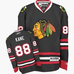 Patrick Kane Reebok Chicago Blackhawks Authentic Black Third NHL Jersey