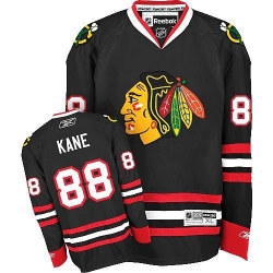 Patrick Kane Reebok Chicago Blackhawks Premier Black Third NHL Jersey