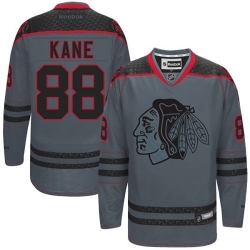 Patrick Kane Reebok Chicago Blackhawks Premier Charcoal Cross Check Fashion NHL Jersey