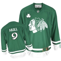 Bobby Hull Reebok Chicago Blackhawks Premier Green St Patty's Day NHL Jersey
