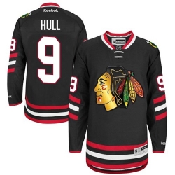 Bobby Hull Reebok Chicago Blackhawks Authentic Black 2014 Stadium Series NHL Jersey